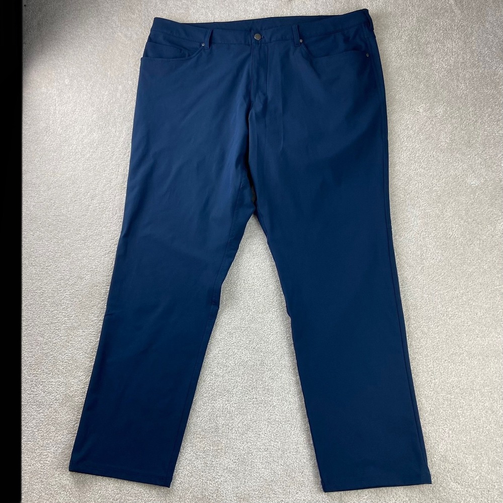 Lululemon ABC Pant Men 42 Blue Classic Fit Warpstreme Tech Trousers